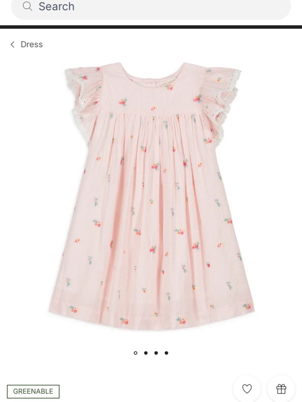 New Louise Misha Shanti dress in Pink Bouquet Stripes, size 6